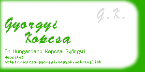 gyorgyi kopcsa business card