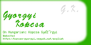 gyorgyi kopcsa business card